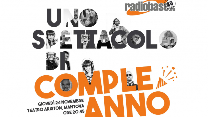 RADIOBASE E IL SUO SPETTACOLO DI COMPLEANNO! IL 24 NOVEMBRE UN CONCERTO INEDITO CON BANDA, FISARMONICHE E PIANOFORTE ALL'ARISTON